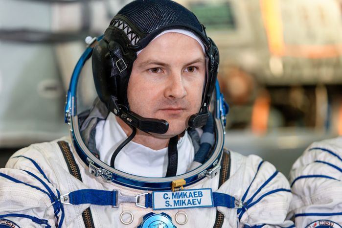 Бортинженер Сергей Микаев из дублирующего экипажа МКС-73 на комплексной тренировке в Звездном городке