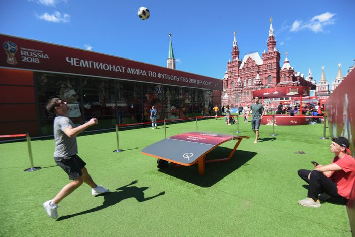 Футбольный парк на Красной площади в Москве