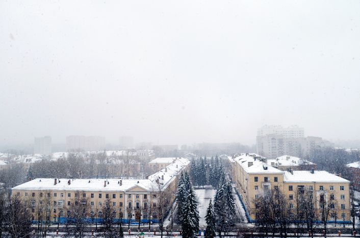Снегопад в Воскресенске