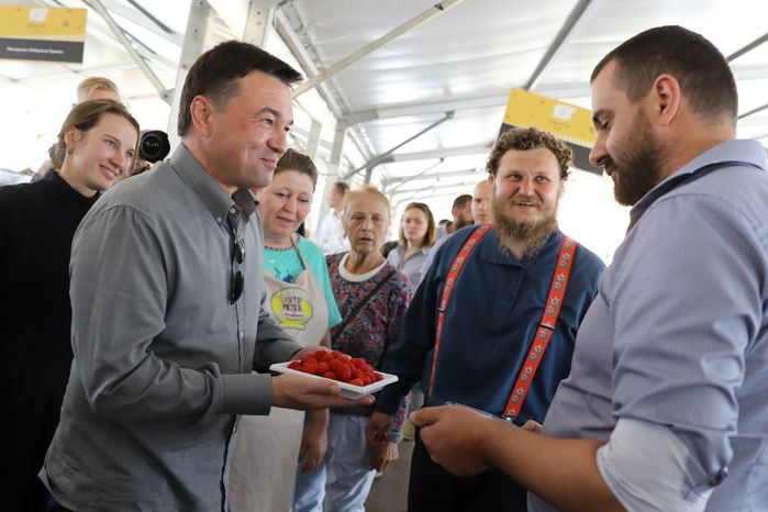 Проверка губернатором Подмосковья готовности к открытию IV Всероссийского фестиваля фермерской продукции «Сыр. Пир. Мир»