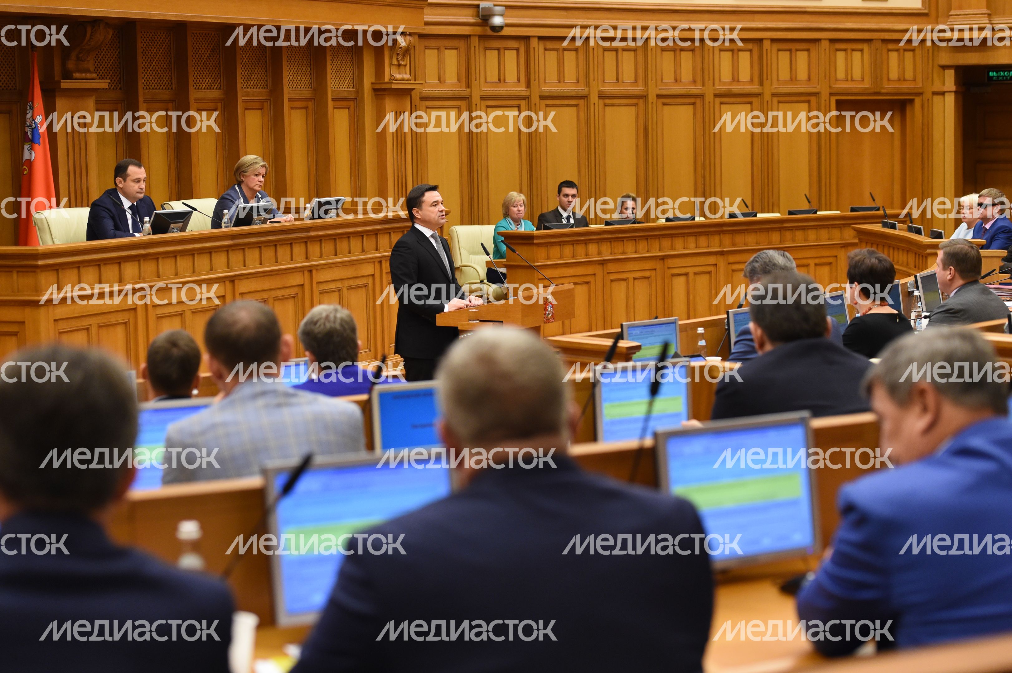 А. Воробьев выступил в  Мособлдуме