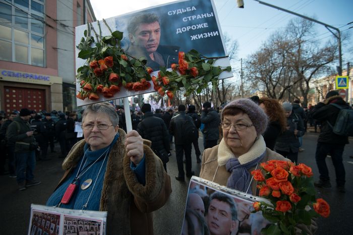 Марш памяти убитого политика Бориса Немцова в Москве