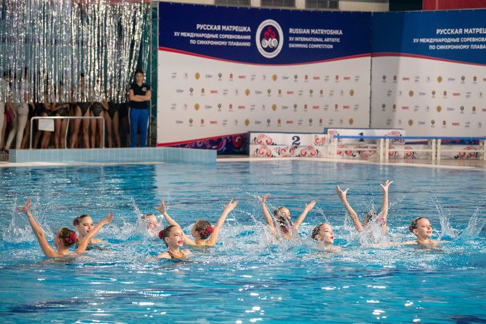 Соревнования по синхронному плаванию «Русская матрешка» в Чехове