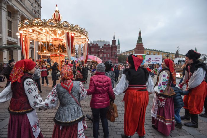 Празднование Дня народного единства в центре Москвы