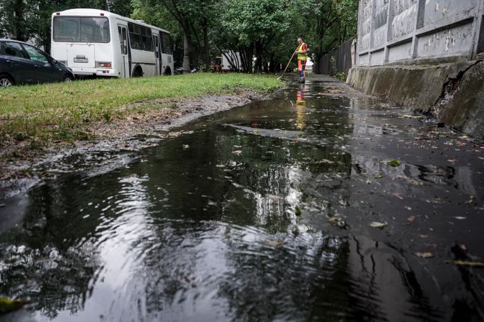 Последствия ливня в Москве