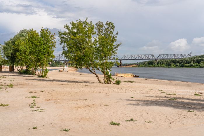 Пляж на смотровой площадке в Серпухове