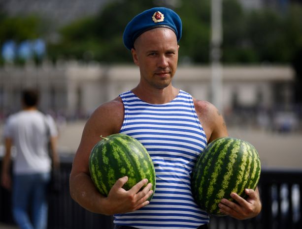 Празднование Дня ВДВ в Москве