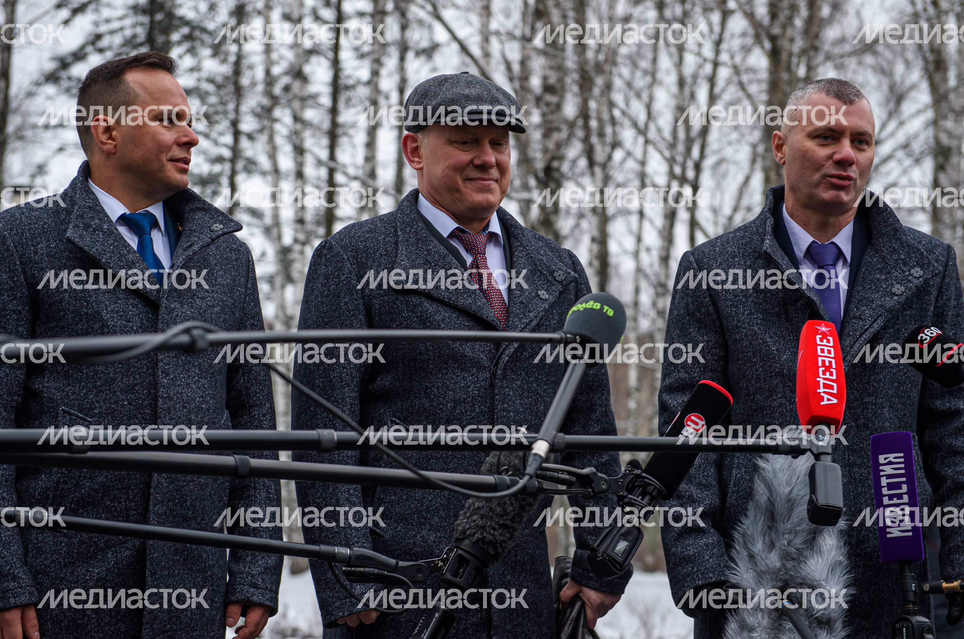 Торжественная встреча космонавтов и астронавтов 67-й длительной экспедиции на МКС