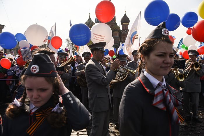 Первомайская демонстрация профсоюзов в Москве