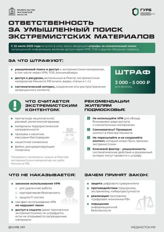 Ответственность за поиск экстремистских материалов плакат 01