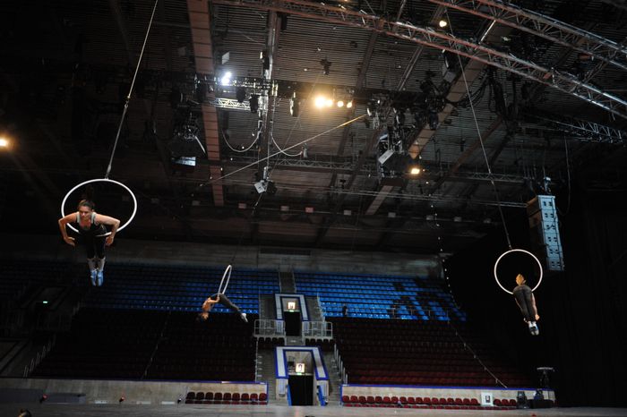 Репетиция шоу театра Cirque du Soleil