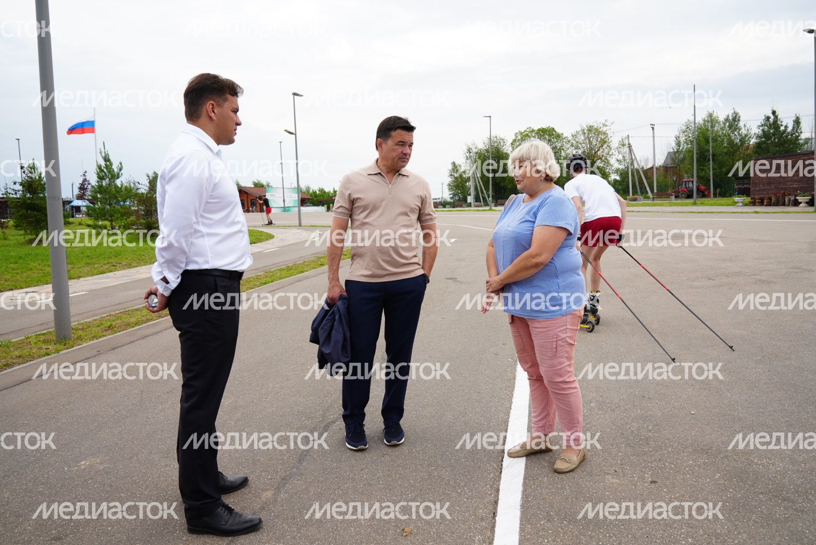 Встреча Губернатора Подмосковья с посетителями парка «Ривьера» в Можайске