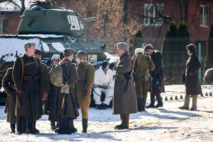 Военно-историческая реконструкция в музее танка Т-34 в Мытищах