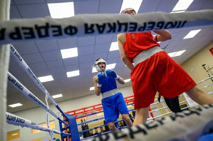 Соревнования по боксу в Люберцах, посвященные разгрому немецко-фашистских войск под Москвой