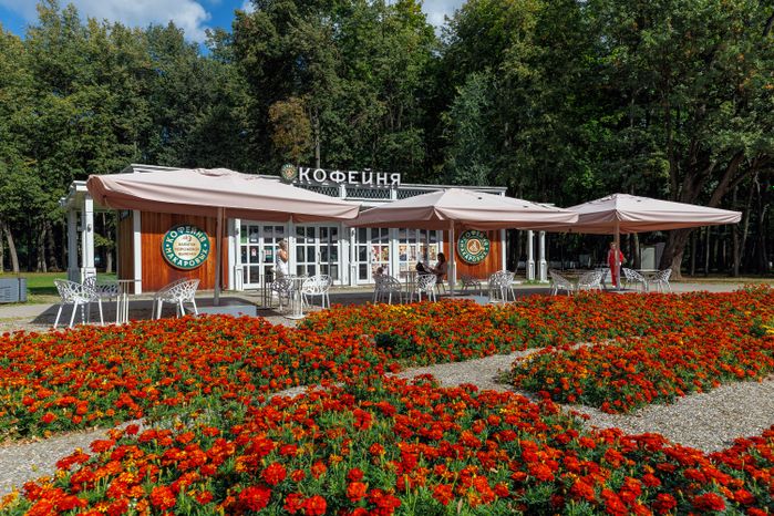 Парк усадьбы Кривякино летом в Воскресенске