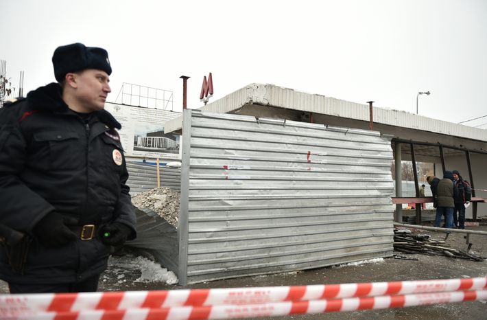Взрыв газового баллона у метро "Коломенская"