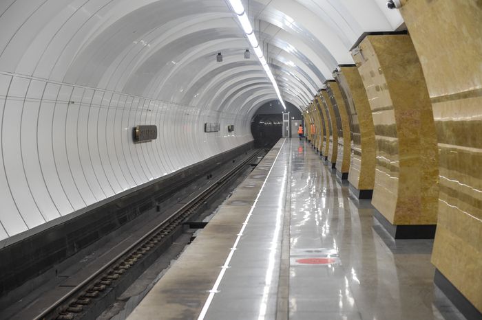 Подтопление станции метро Окружная на севере Москвы