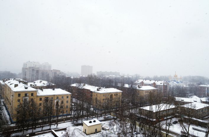 Снегопад в Воскресенске