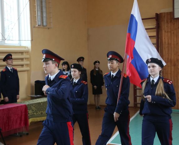 Посвящение в кадеты в каширской школе №8