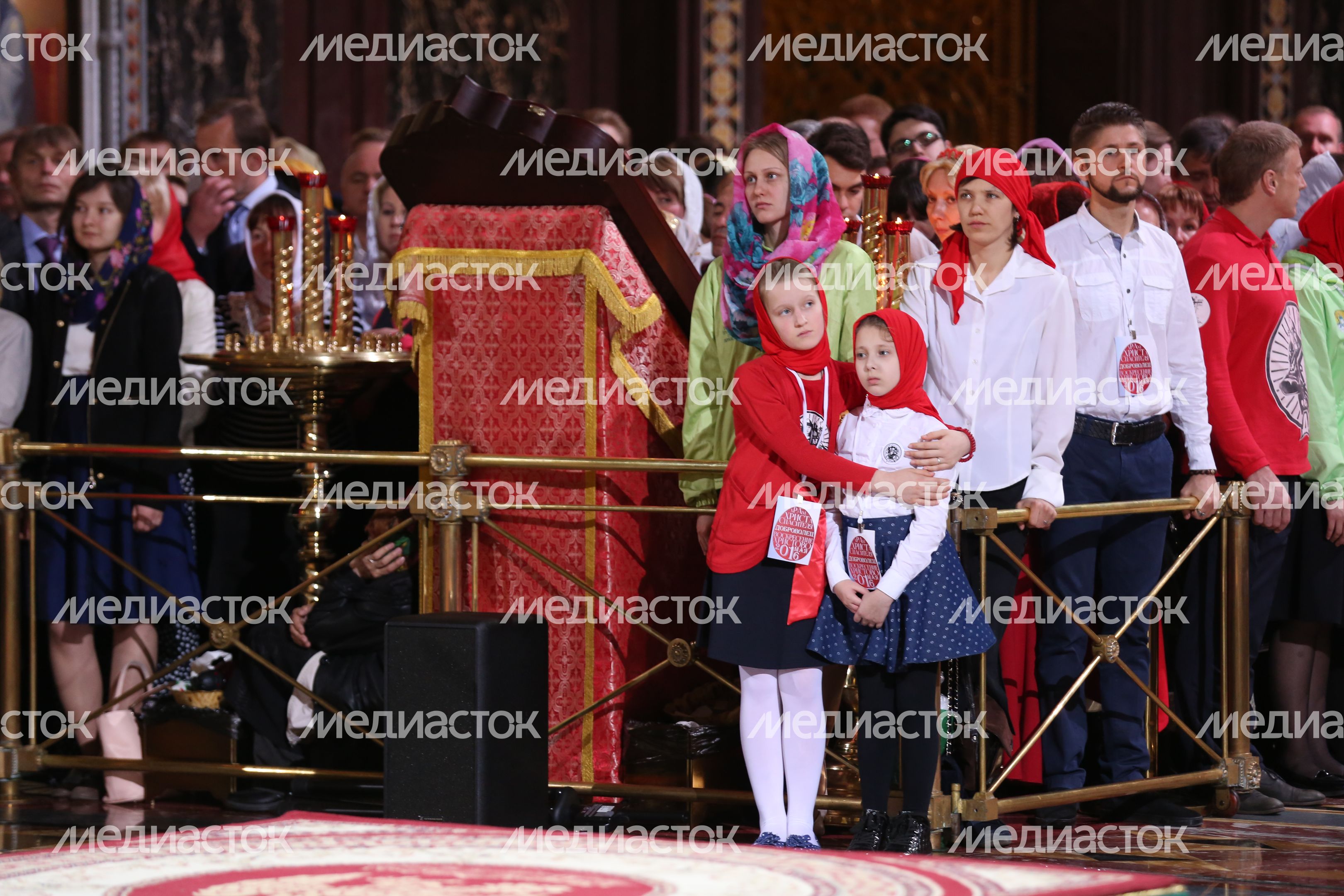 Пасхальное богослужение в Храме Христа Спасителя в Москве