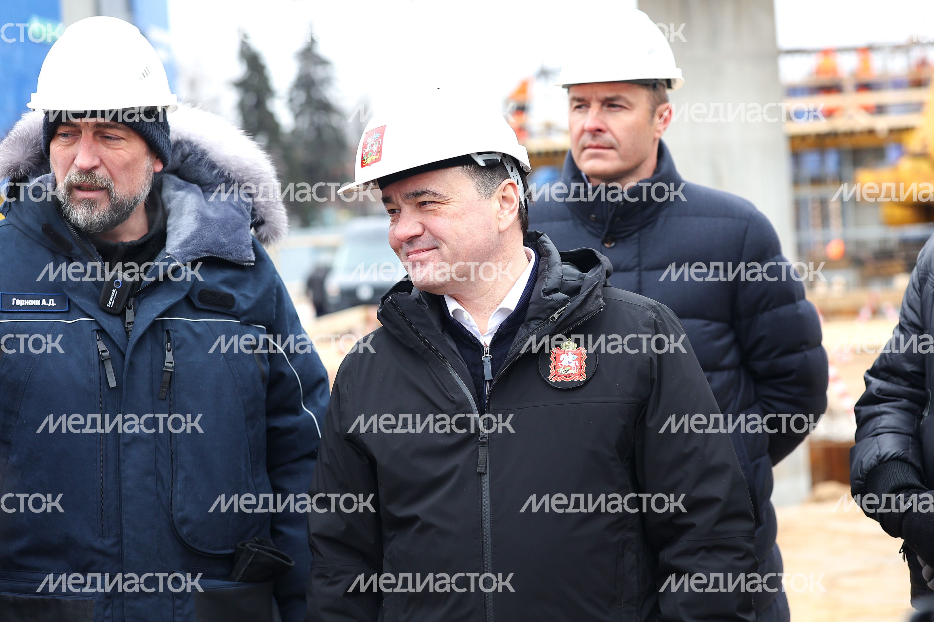 Проверка губернатором строительства эстакады в Люберцах