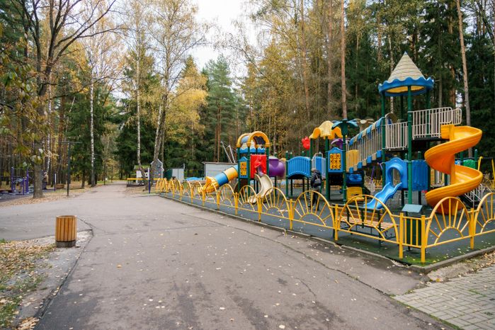 Детская площадка в Домодедовском осеннем парке культуры и отдыха «Елочки»
