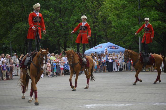 Показательные выступления Кремлевской школы верховой езды