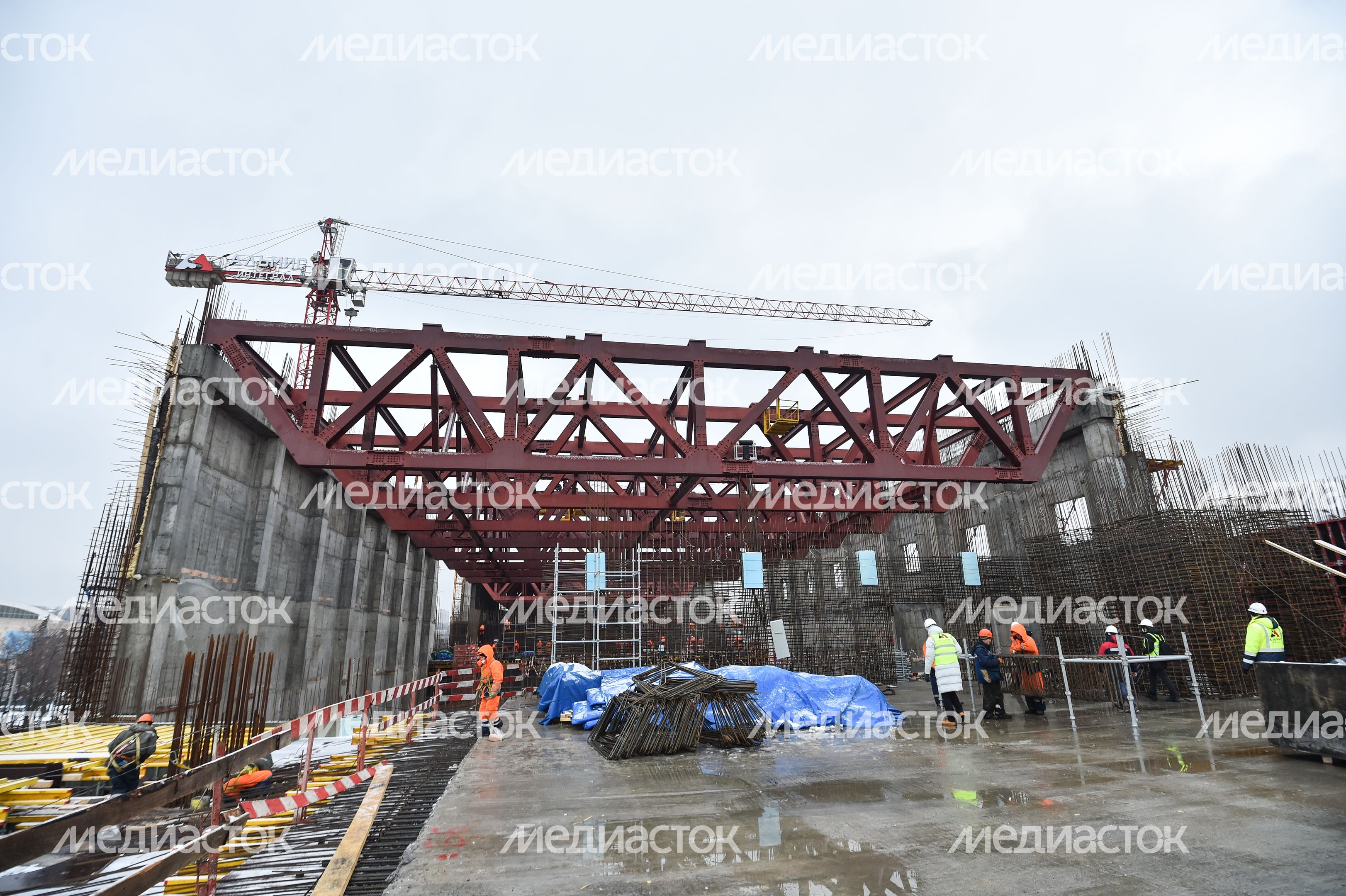Строительные работы Центра самбо и Центра бокса в «Лужниках»