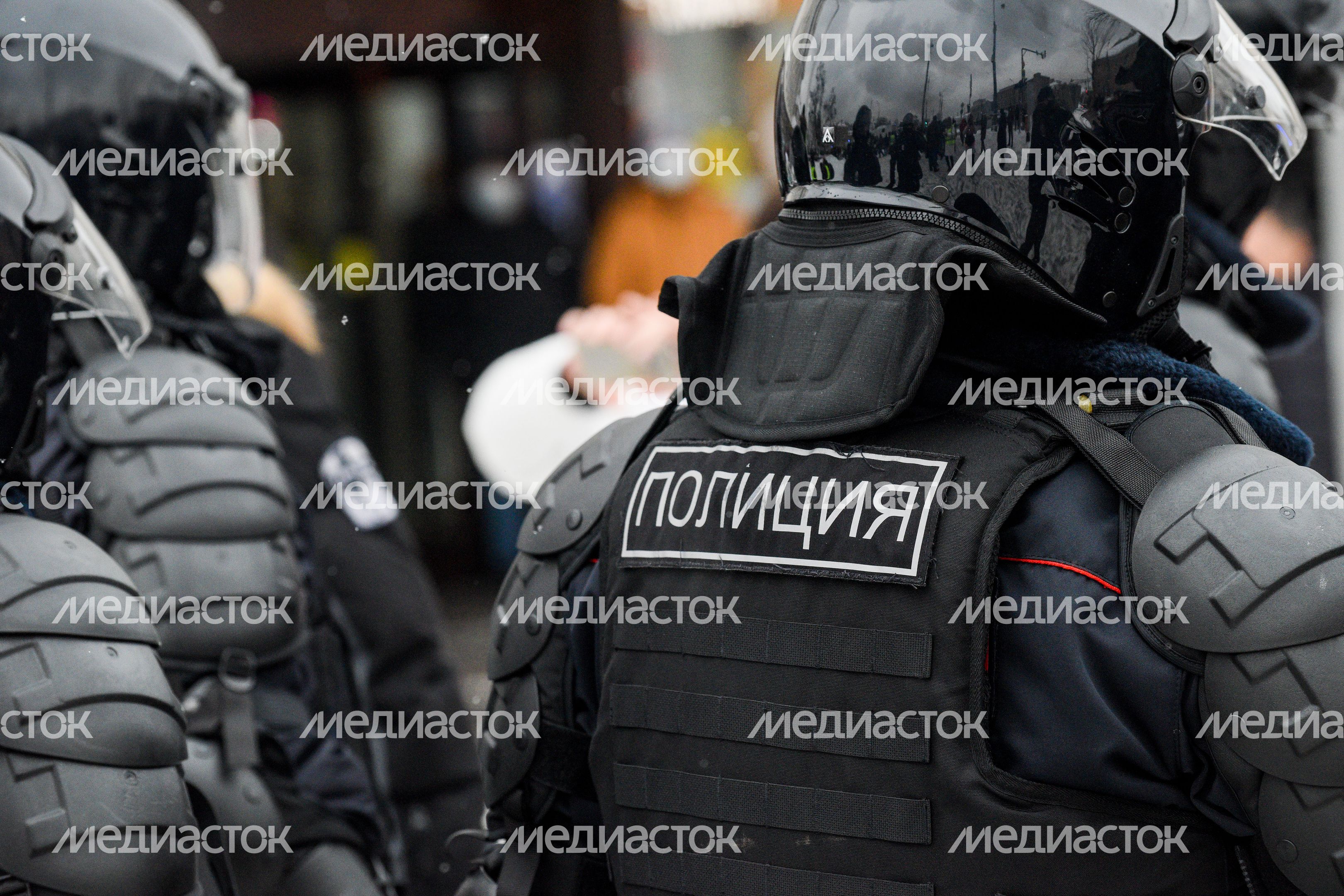 Охрана общественного порядка сотрудниками полиции в Москве