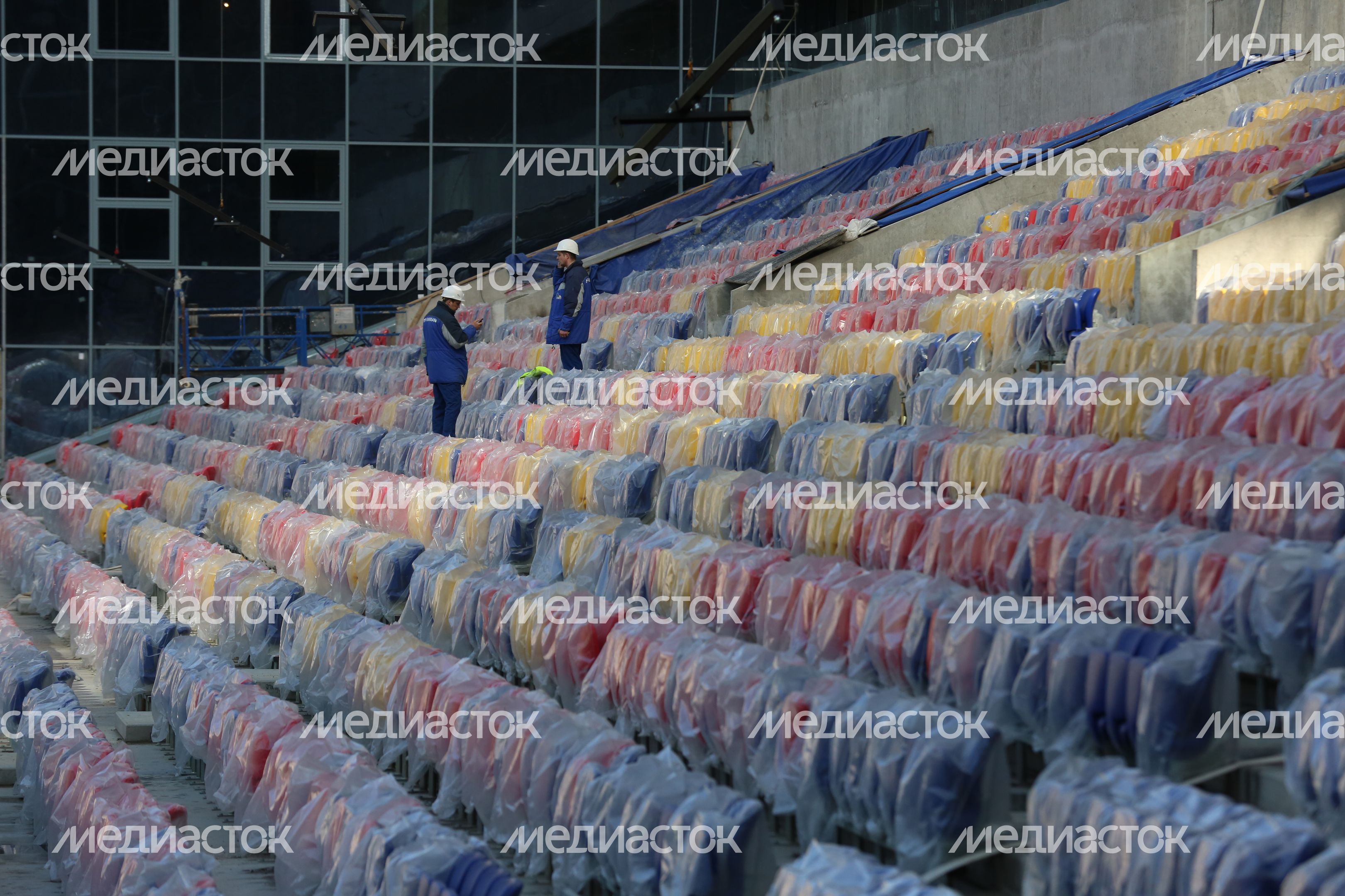 Завершающий этап строительства стадиона ЦСКА в Москве