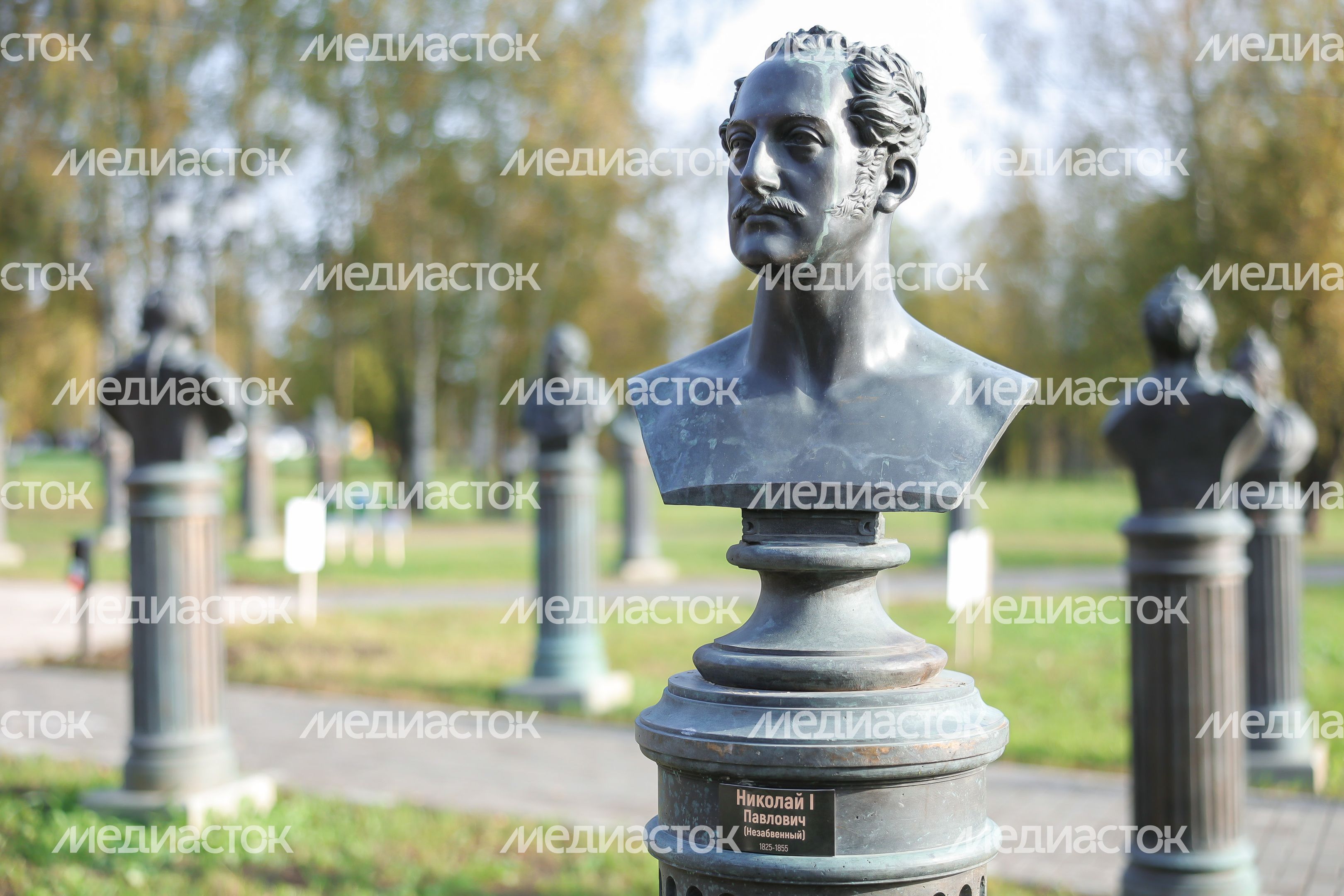 Бюст Николая I в Аллее правителей в усадьбе Татищева под Солнечногорском Бюст Николая I в Аллее правителей в усадьбе Татищева под Солнечногорском