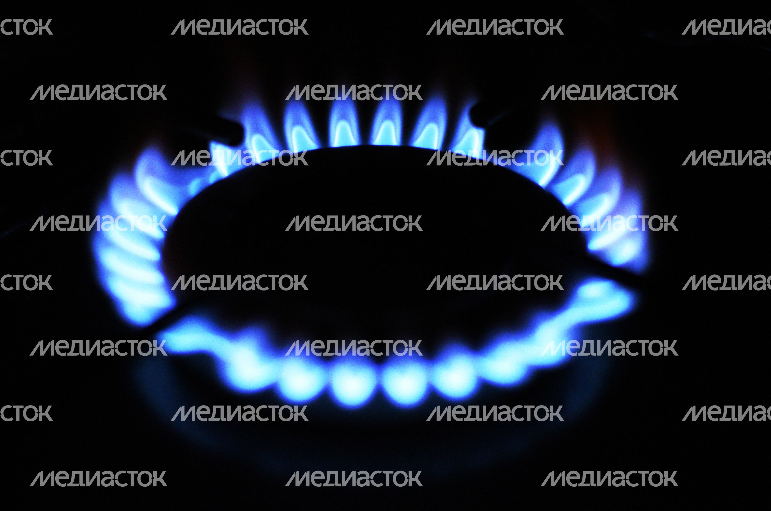 Пламя огня от газовой горелки