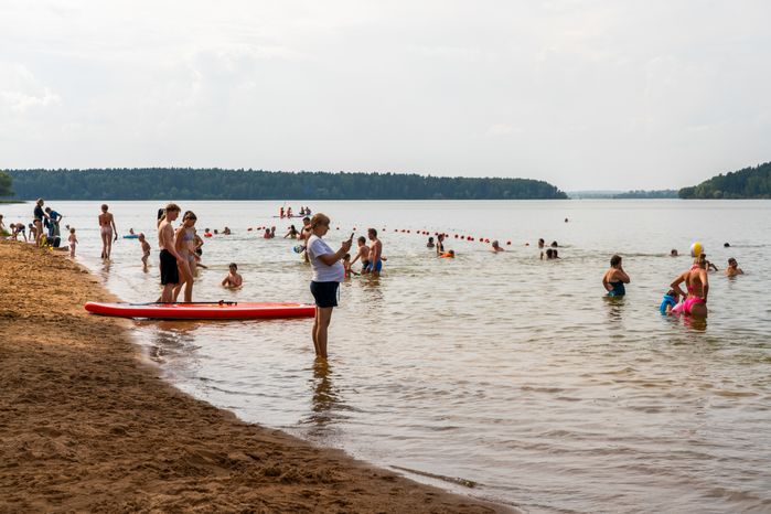 «Ice пляж» на Озеринском водохранилище в Рузе