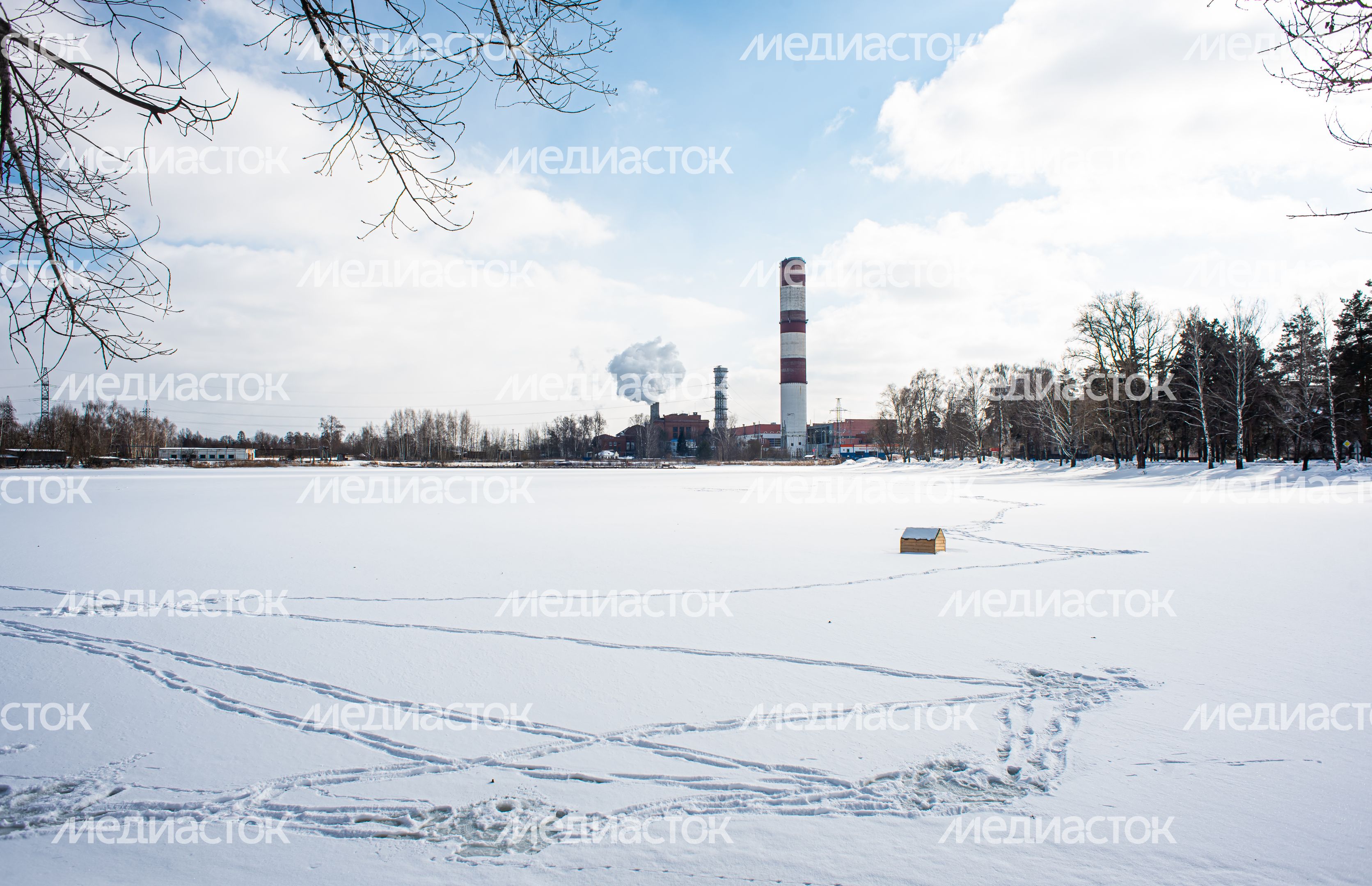 Зимние виды города Электрогорск
