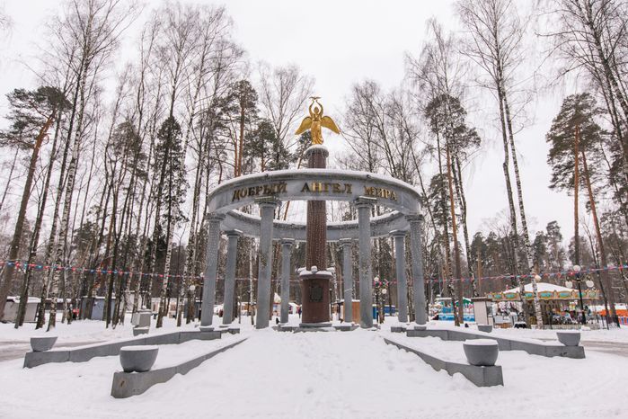 Центральный парк культуры и отдыха в Ногинске зимой