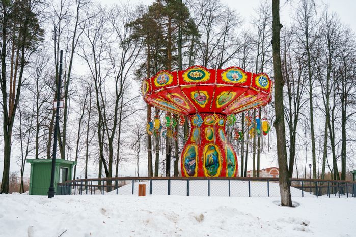 Раменский городской парк культуры и отдыха зимой