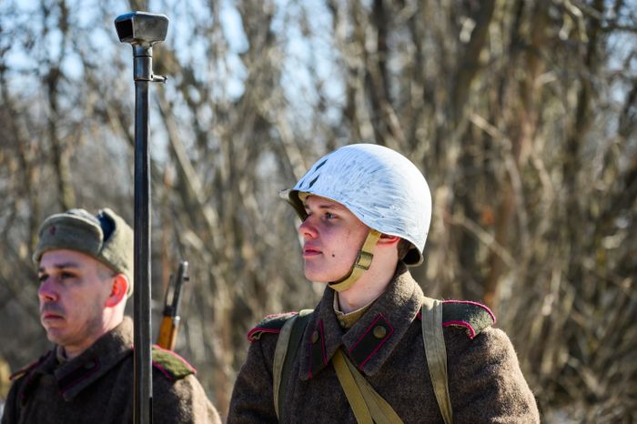 Военно-историческая реконструкция в музее танка Т-34 в Мытищах