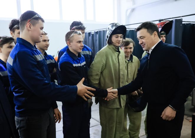 Посещение Губернатором Павлово-Посадского Техникума