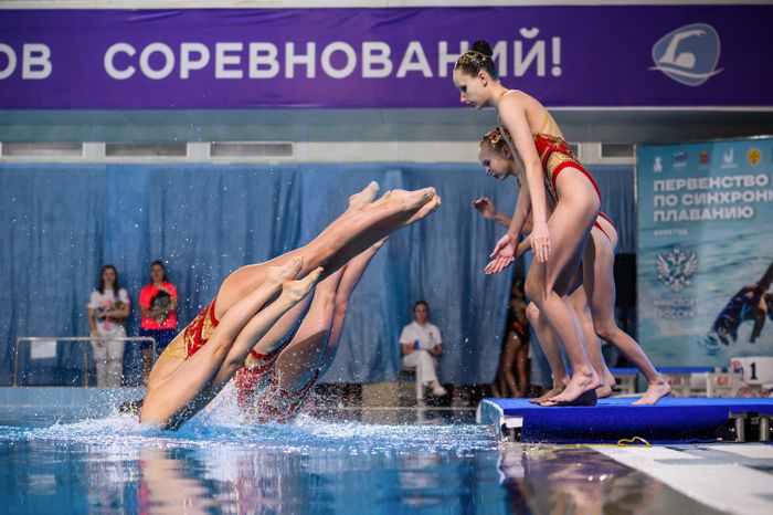 Первенство России по синхронному плаванию среди юношей и девушек в Чехове
