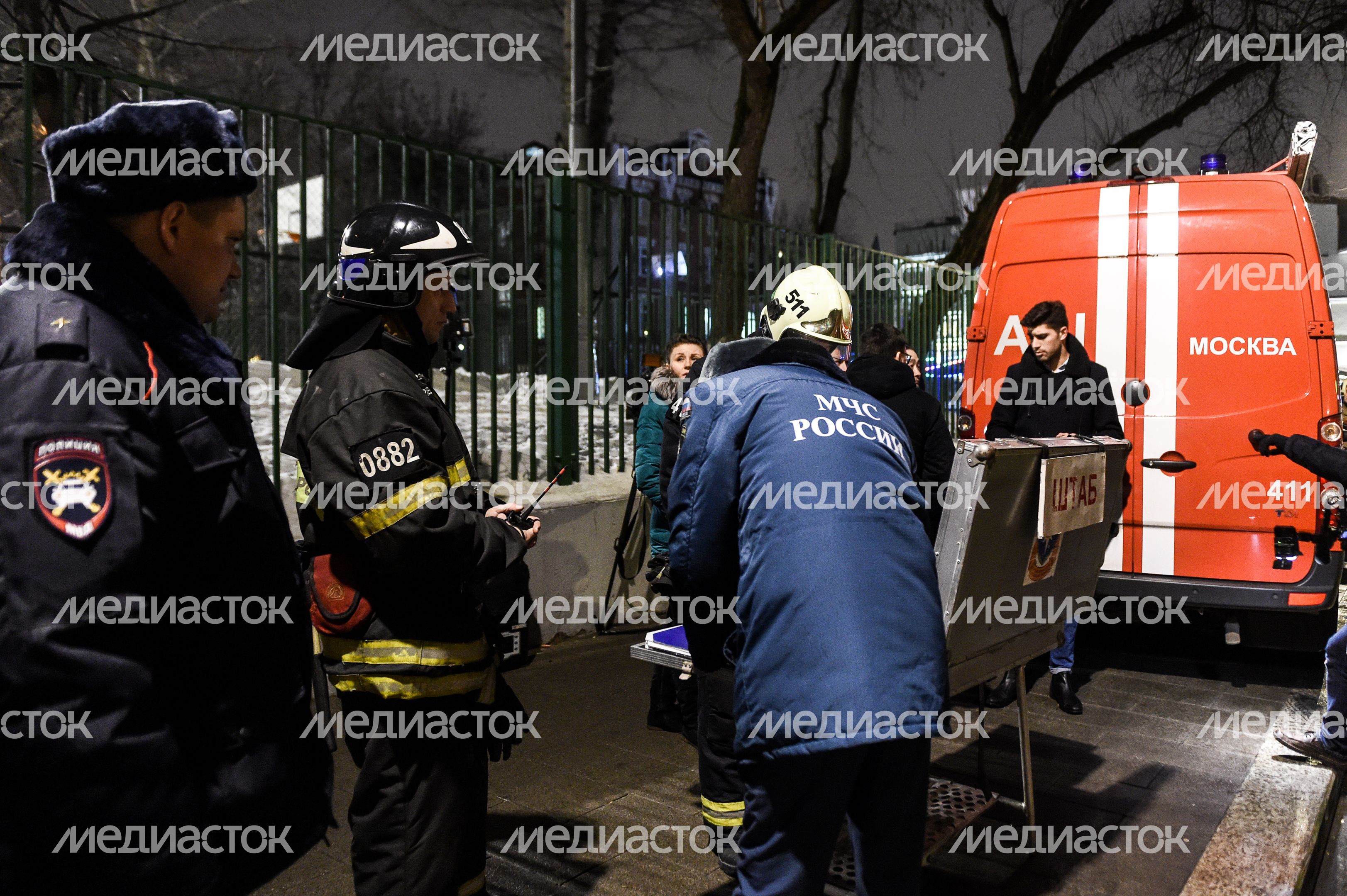 Обрушение кровли реконструируемого здания центре Москвы
