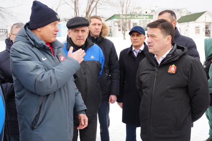 Посещение места строительства нового стадиона «Торпедо» в Люберцах Губернатором Подмосковья