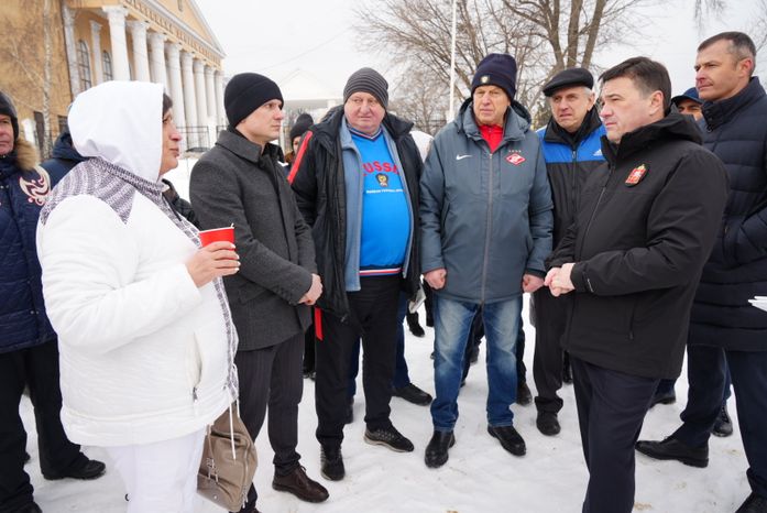 Посещение места строительства нового стадиона «Торпедо» в Люберцах Губернатором Подмосковья
