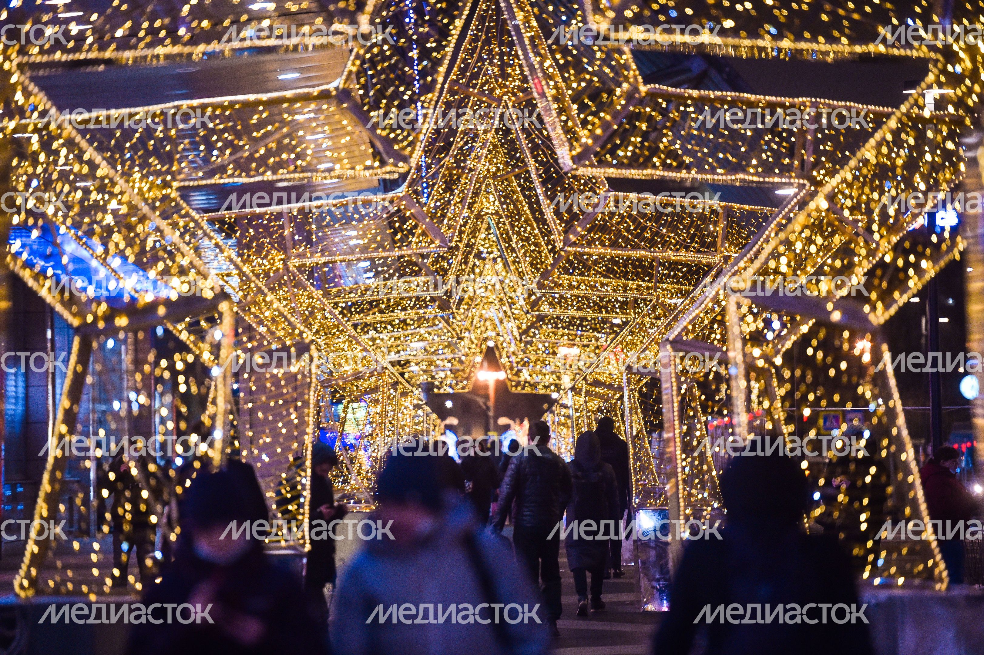 Новогодняя иллюминация в Москве