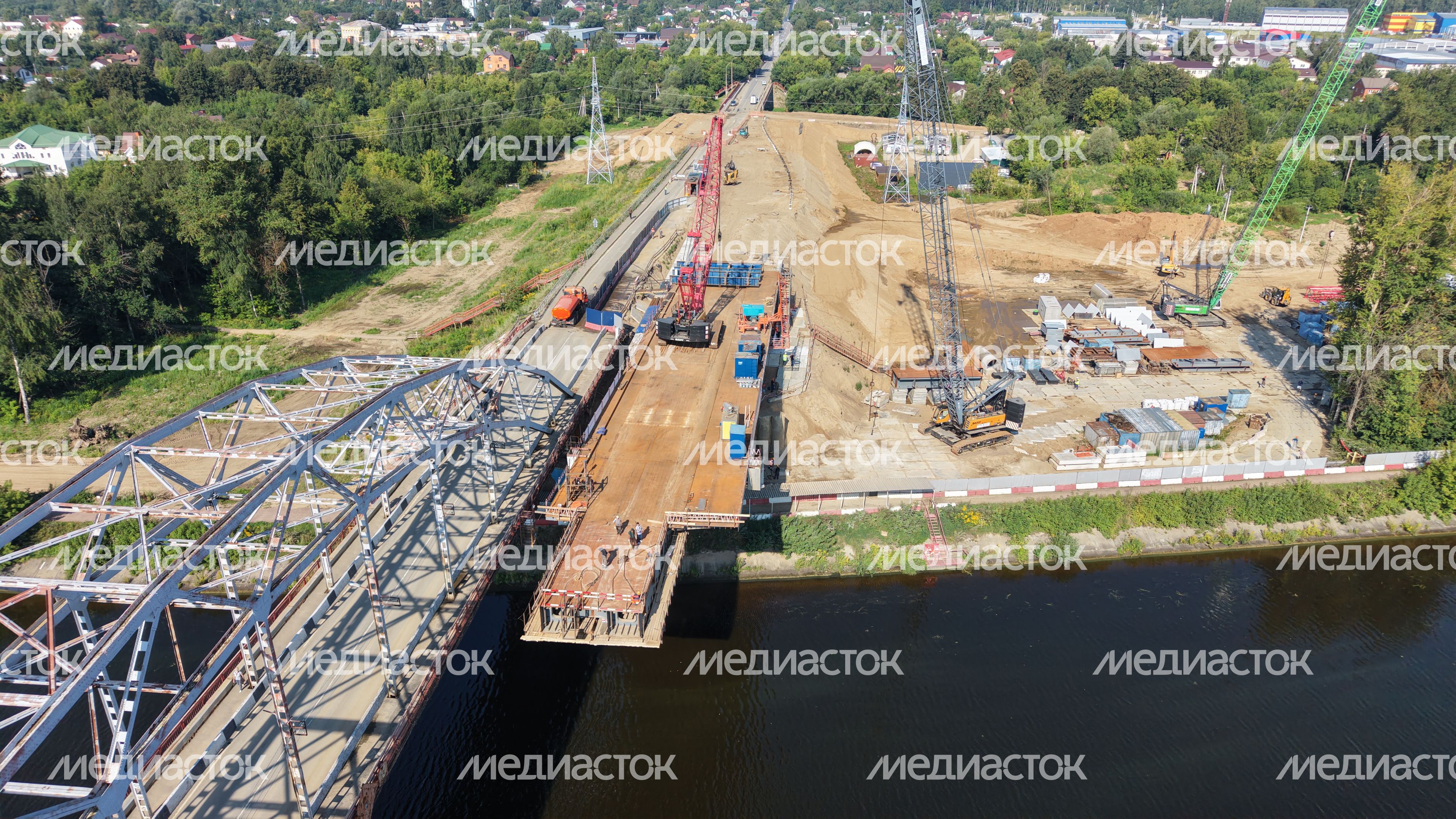 Возведение нового Рогачевского моста в Дмитрове