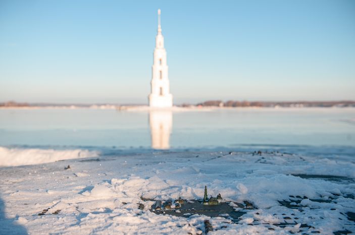 Зимние виды города Калязин