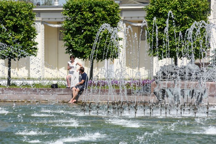 Жаркая погода в Москве