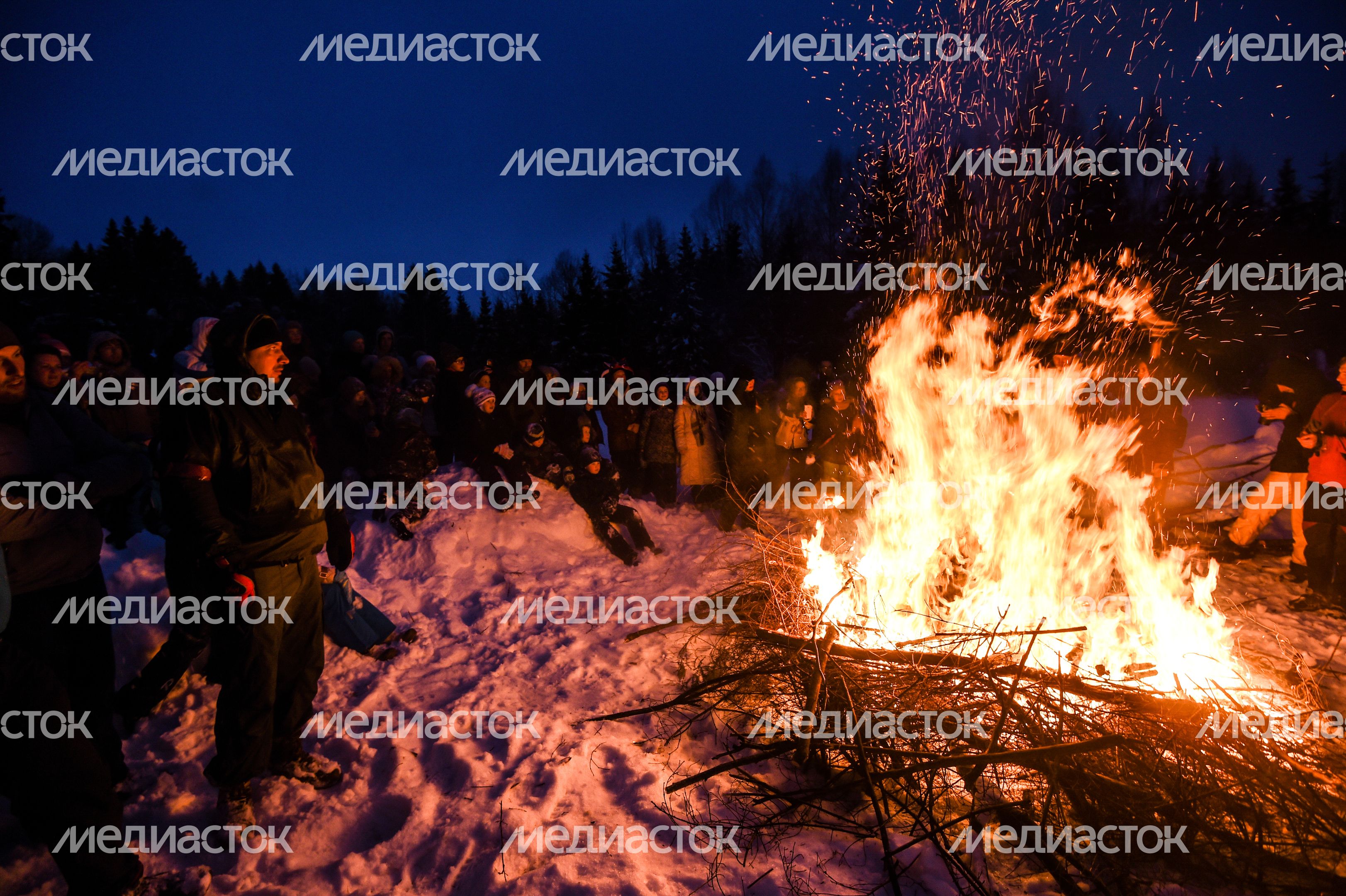 Празднование Масленицы в Копнино