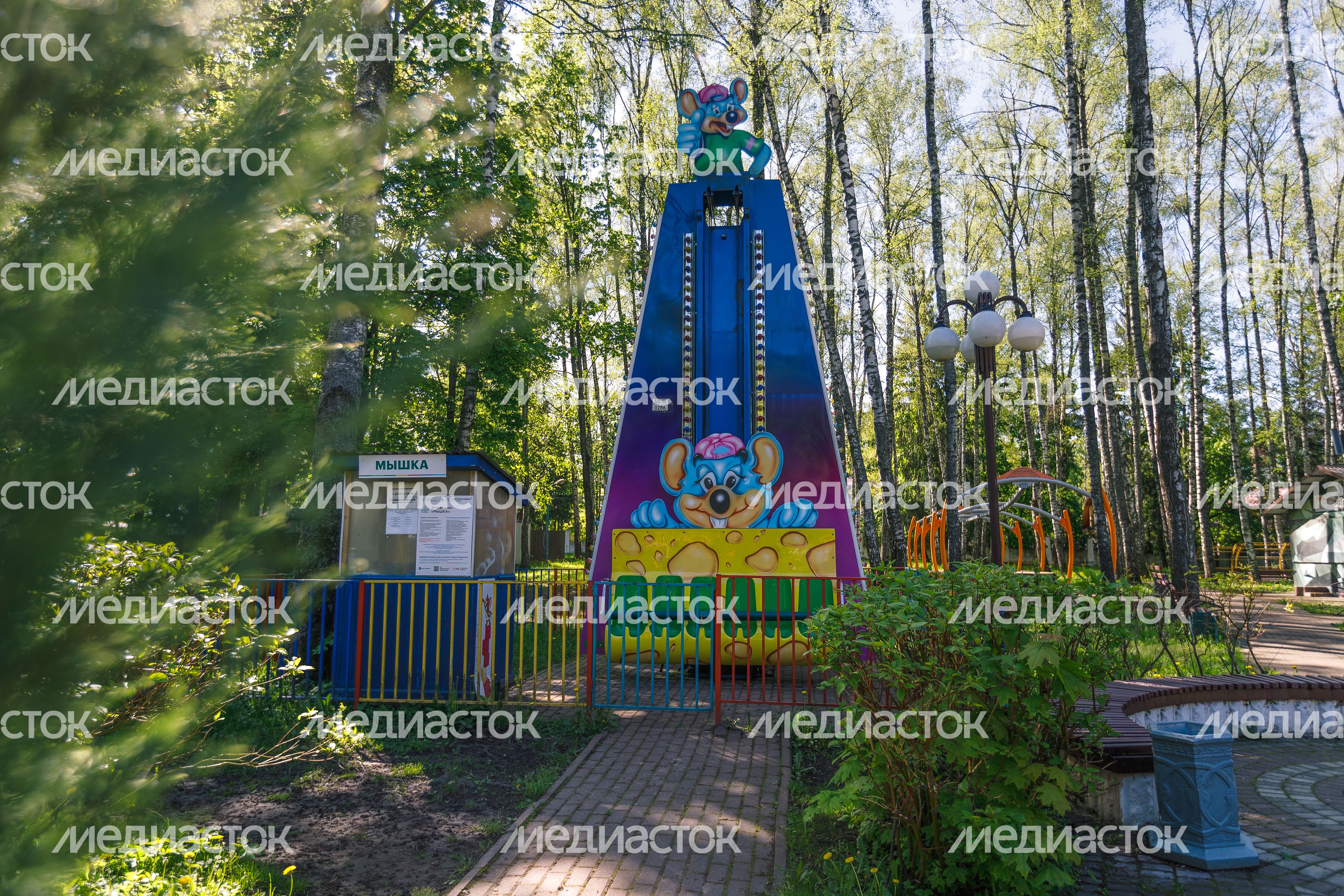 Аттракционы в парке «Березовая роща» города Дмитров Аттракционы в парке «Березовая роща» города Дмитров