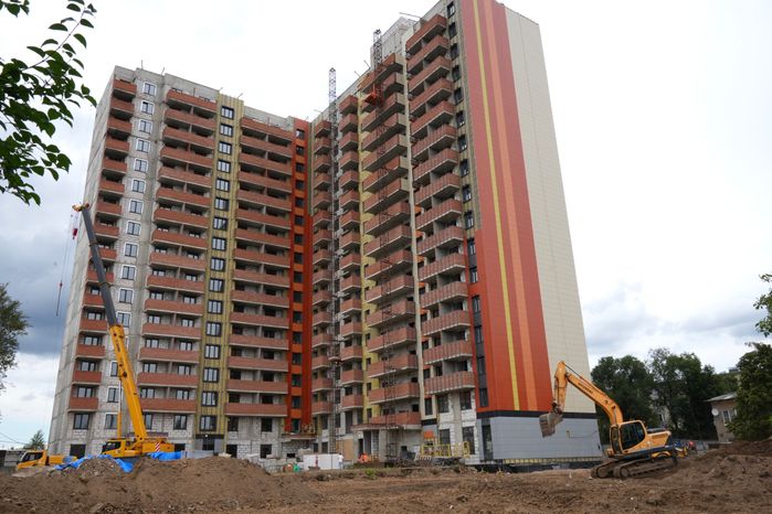 Строительство многоквартирного дома на улице Гоголя в Лосино-Петровском для переселенцев из аварийных домов