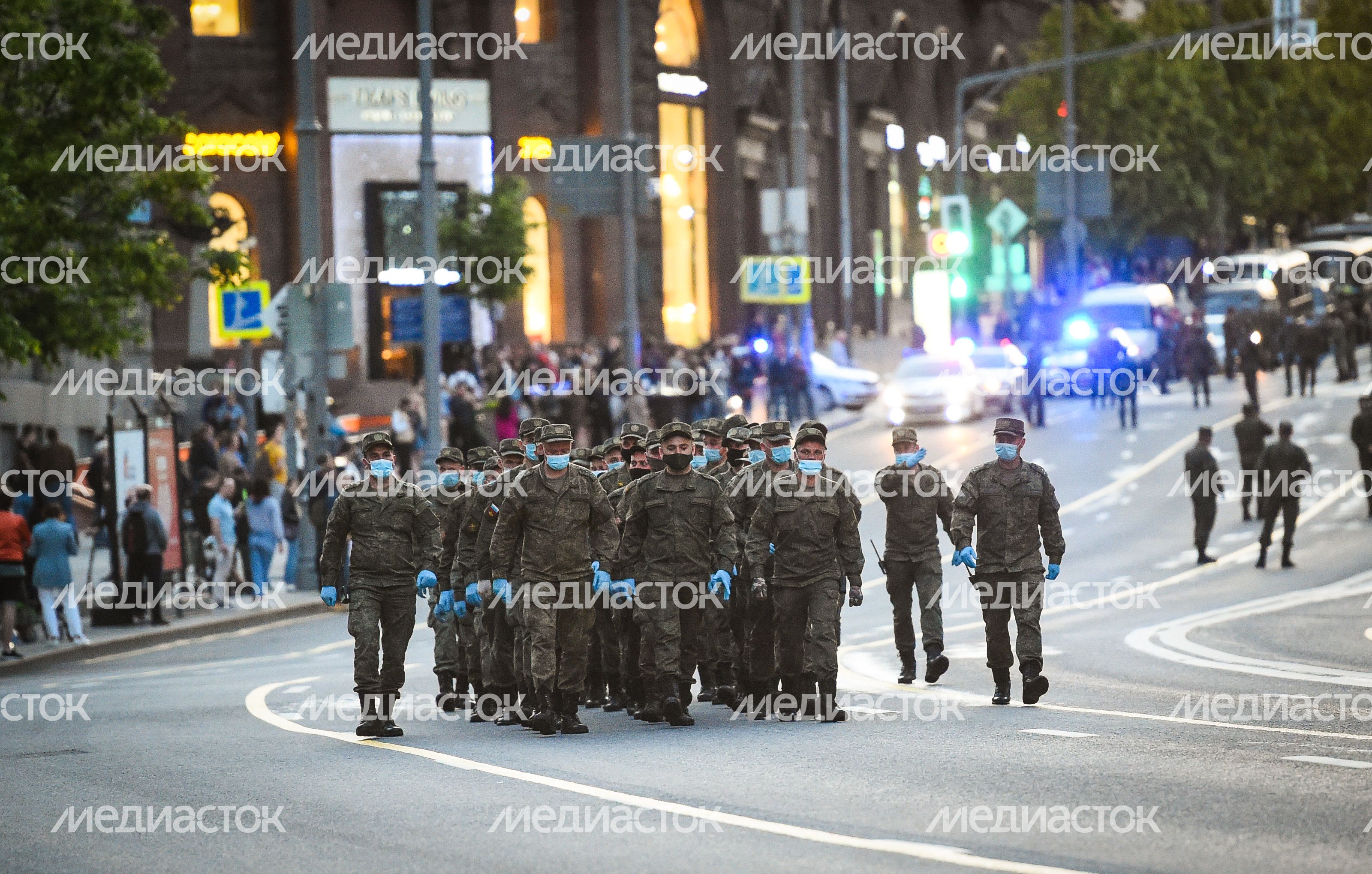 Пешая репетиция парада Победы в Москве